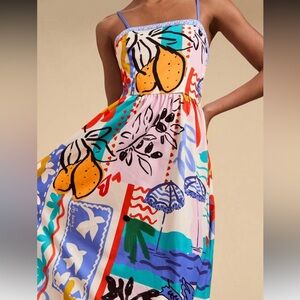 Colorful Printed Women's Dress